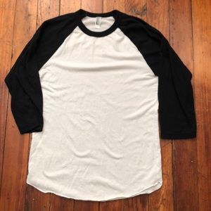 American apparel baseball tee